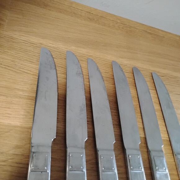 6 Reed & Barton Telluride 9" Dinner Knives Select Korea Stainless Steel - Picture 5 of 7